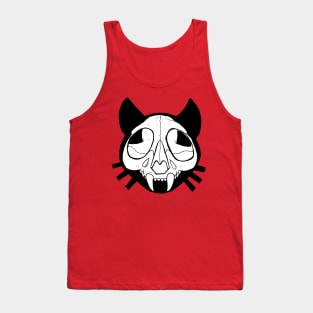 Halloween Black Cat Skull Tank Top